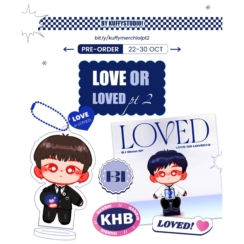 Hanbin/b.i Love or Loved part 2 (Keychain Standee, Artptints & Diecut ...