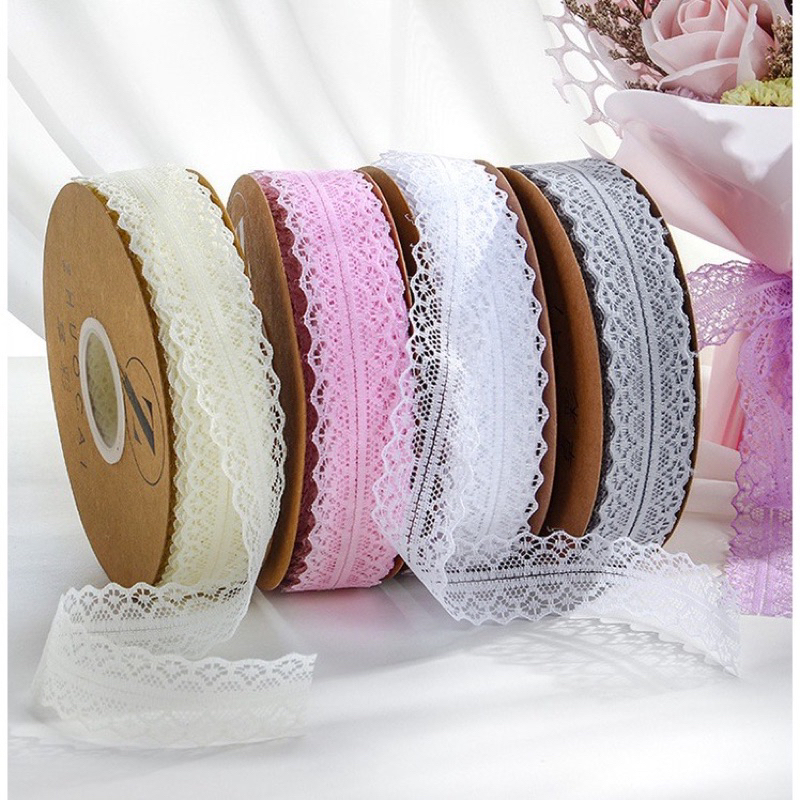 P1 Lace Ribbon roll 45m | Korean Lace | Korean Ribbon | Shopee Philippines