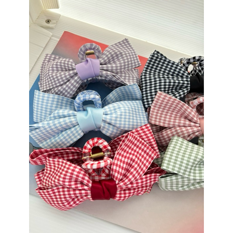 Korean ribbon hair clip | Shopee Philippines