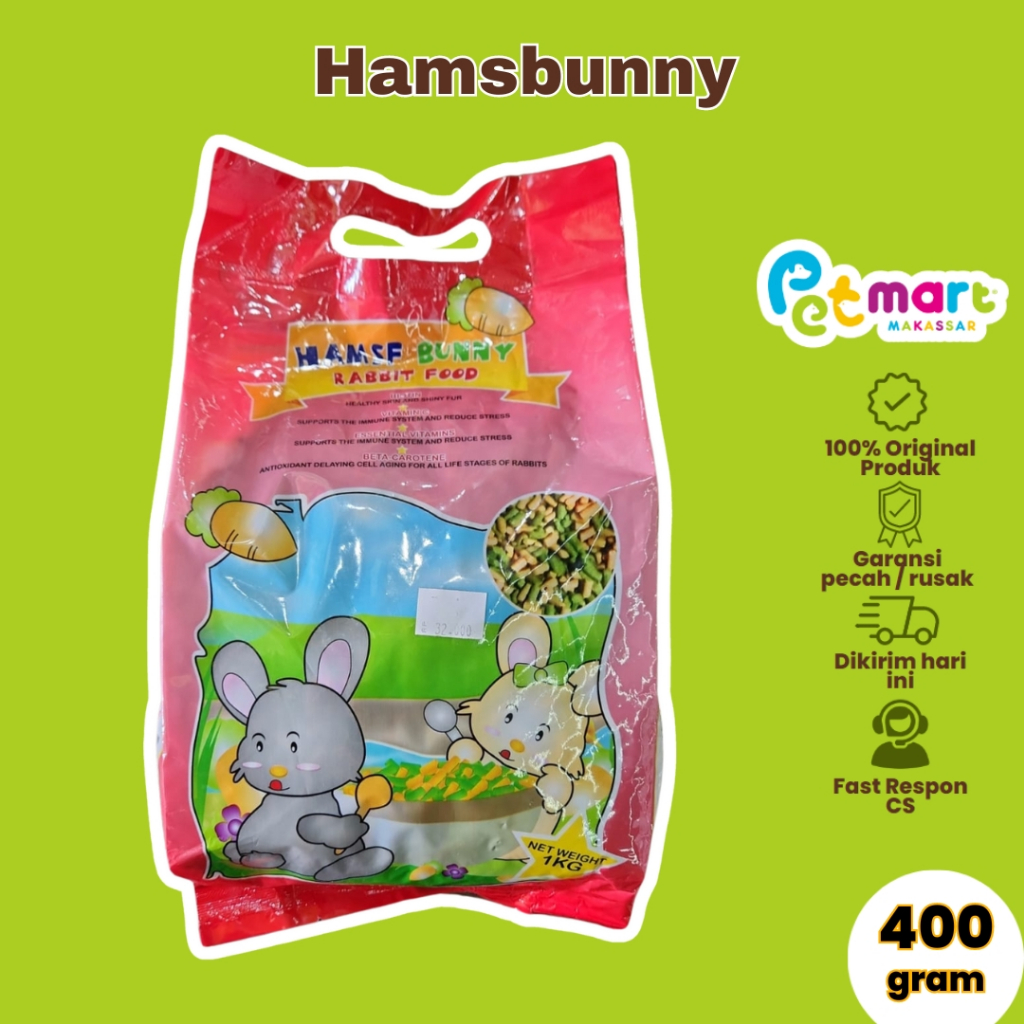 Hamsbunny Rabbit Food 400g Pellet Rabbit Food | Shopee Philippines