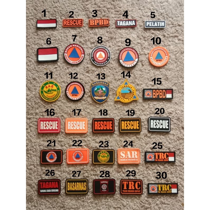 Rubber patch Logo sar/pbd/tagana/rescue/basarnas | Shopee Philippines