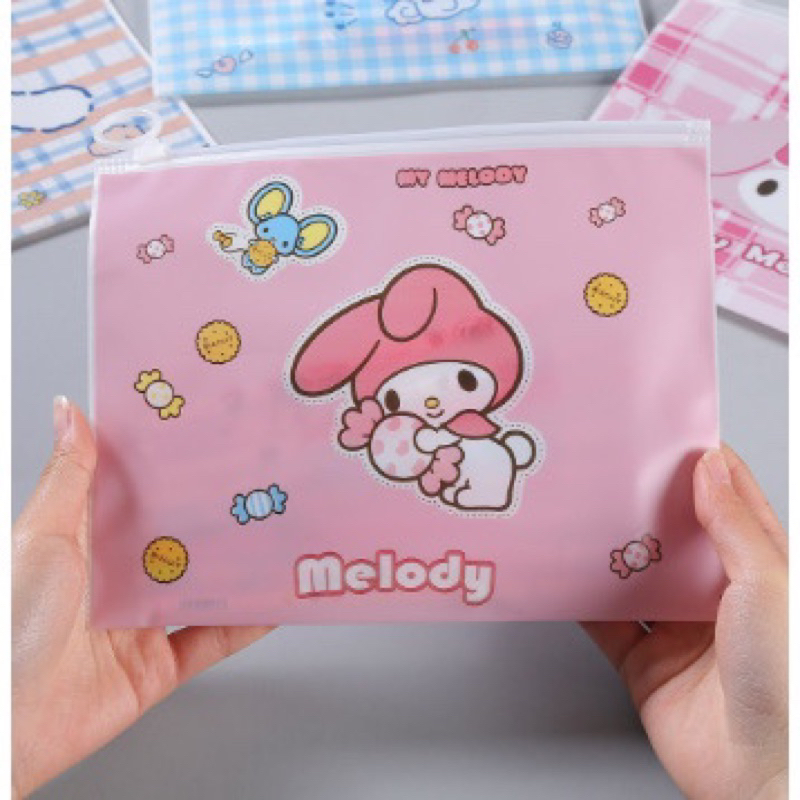 Sanrio melody cinnamonroll ziplock Transparent Character zipper pouch ...