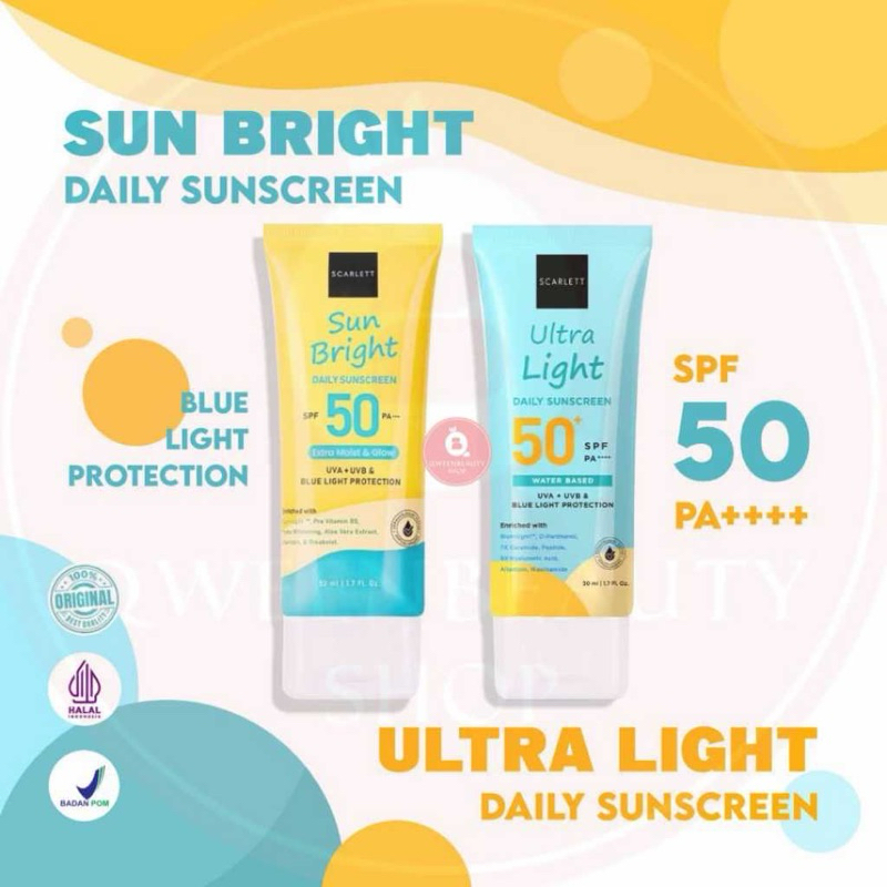Scarlett Whitening Ultra Light | Suncreen SPF 50+PA++++ Ultra Light ...