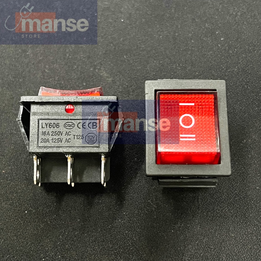 6ft Switch On Off On Lamp/6Pin Rocker Switch (Good Quality) | Shopee