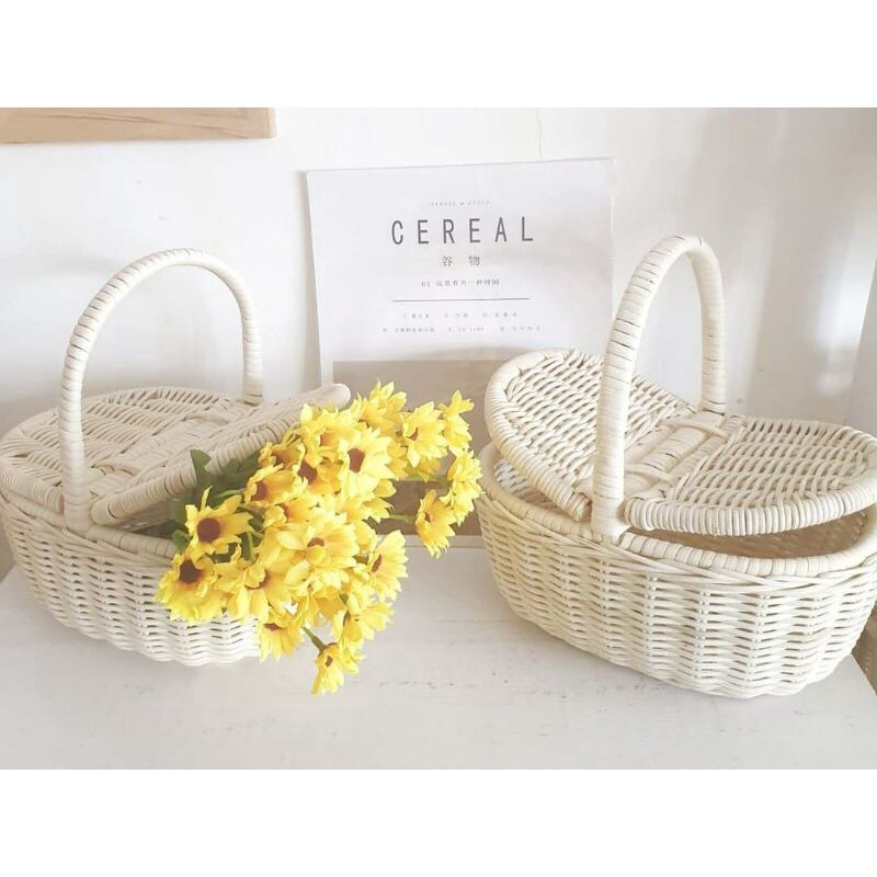 PICNIC RATTAN BASKET, full of premium quality rattan | Shopee Philippines