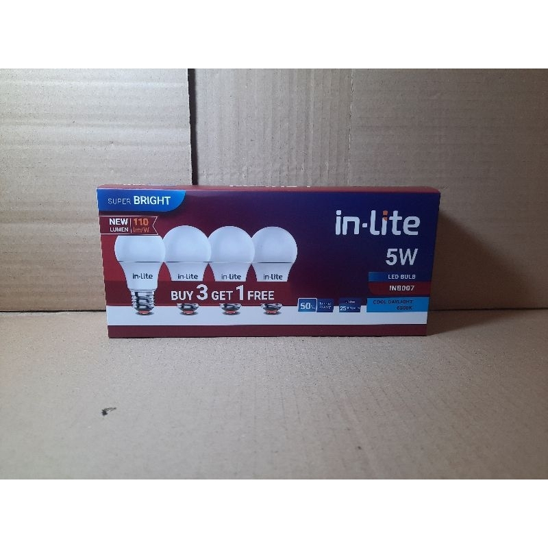 5 watt inlite Led lamp pack (buy 3 get 1 free) | Shopee Philippines