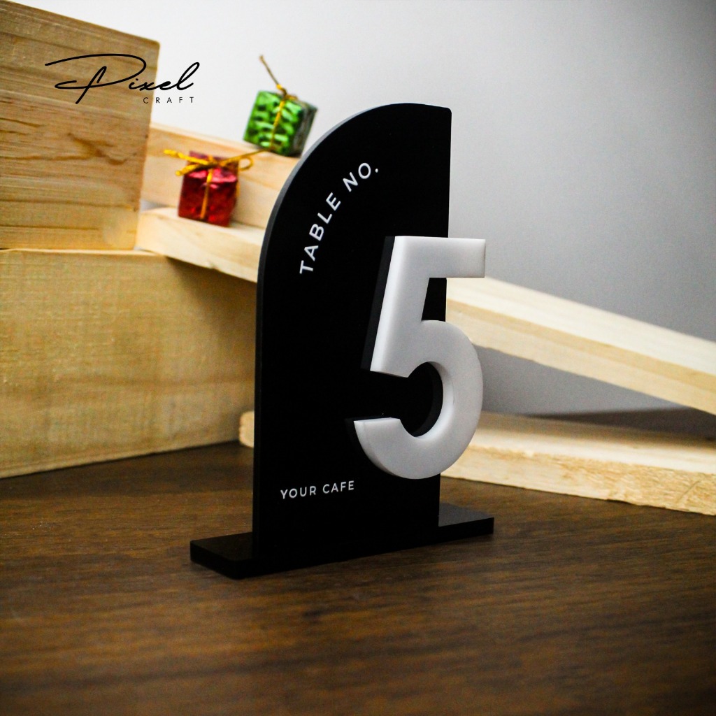 Embossed Acrylic Cafe Table Numbers | Shopee Philippines