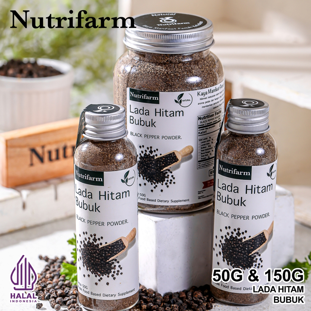 HITAM Black Pepper Coarse Seed Powder Organic Coarse Powder 1KG Fine ...
