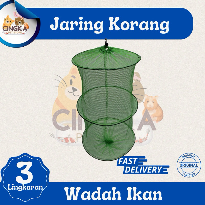 Korang Net Fish Container 3 Layer Round Fish Holder Fish Trap Fish Trap ...