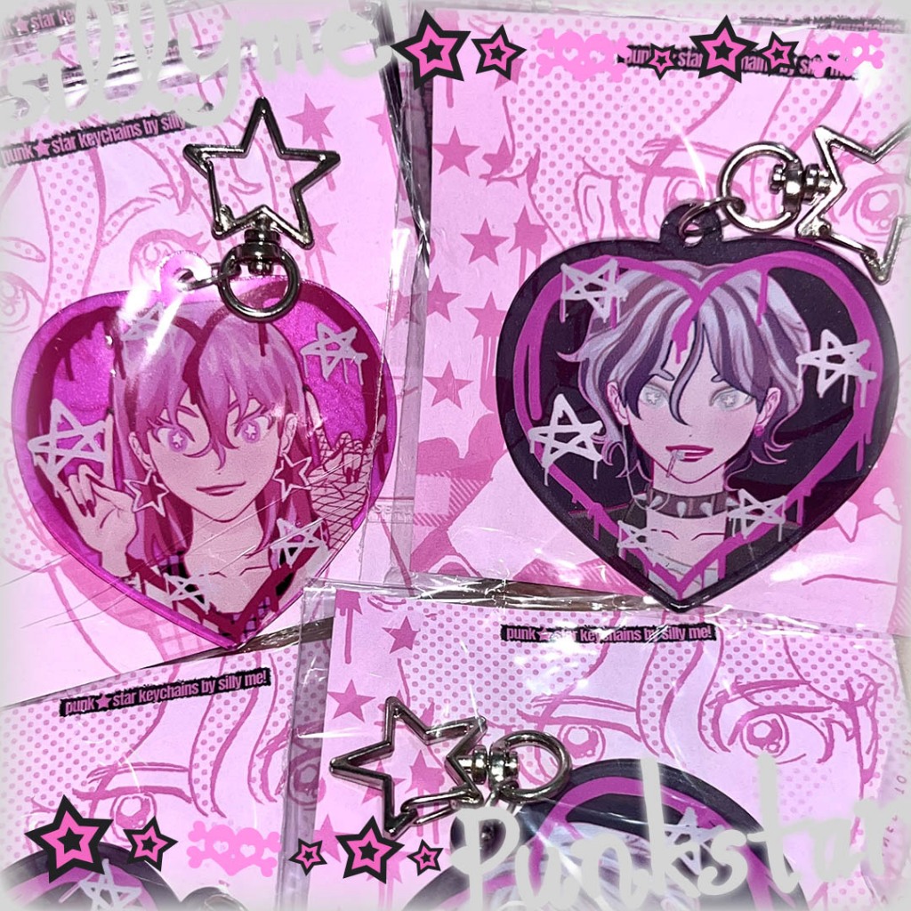 [sillyme! | MWP S] Keychains PUNK & STAR | Shopee Philippines