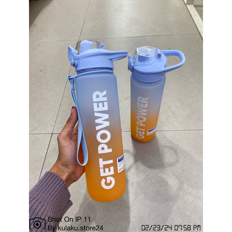 Miniso bottle get power 1000ml/1Liter gym Sports bottle with strap