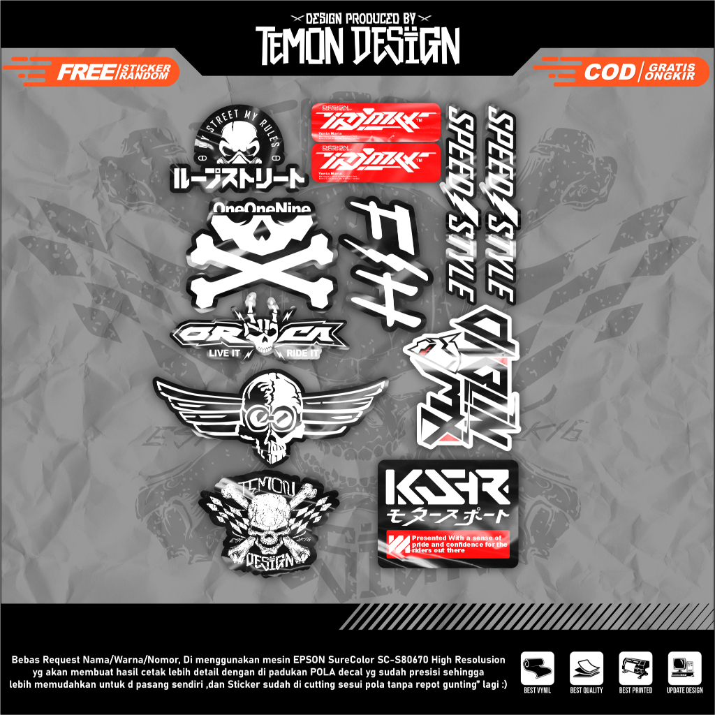 Supermoto HEREX STICKER PACK CONTAINS 12 PCS | Shopee Philippines