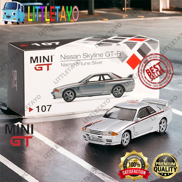 MINI GT 107 NISSAN SKYLINE GT-R NISMO S-TUNE SILVER - R32 R33 R34 LBWK ...