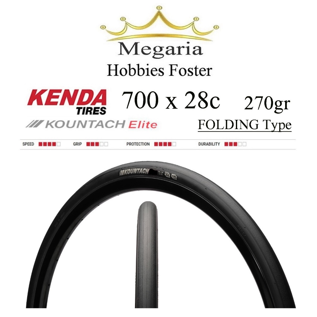 Kenda KOUNTACH Elite 700x28c FOLDING Tire K1092 Roadbike Bike Tire ...