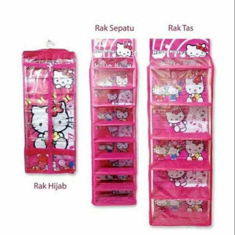 3 in 1 Character Hanging Rack (Shoe Rack, Bag Rack, Hijab Rack) - Hello ...