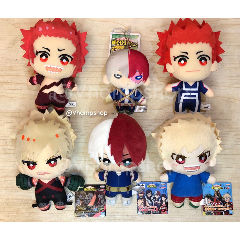 My Hero Academia BNHA Plush Todoroki Shoto, Kirishima, Bakugo Tomonui ...