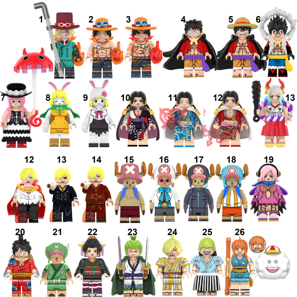 One Piece Luffy Portgas D Ace Sanji Zoro Nami Vinsmoke Reiju Boa Carrot ...