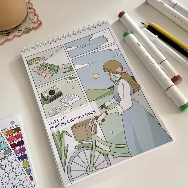 Hikobo - Healing Coloring Book MINI ver. | Shopee Philippines