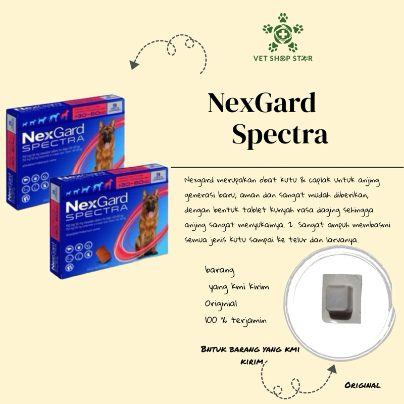 Nexgard SPECTR4 XL 3060KG EXTRA LARGE Dog Flea And Worm Medicine Shopee Philippines