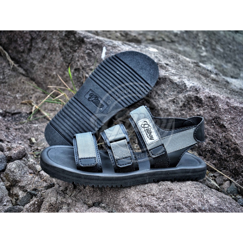 GILBOY Outdoor Mountain Hiking Sandals for Men and Women - BLACK GREY ...