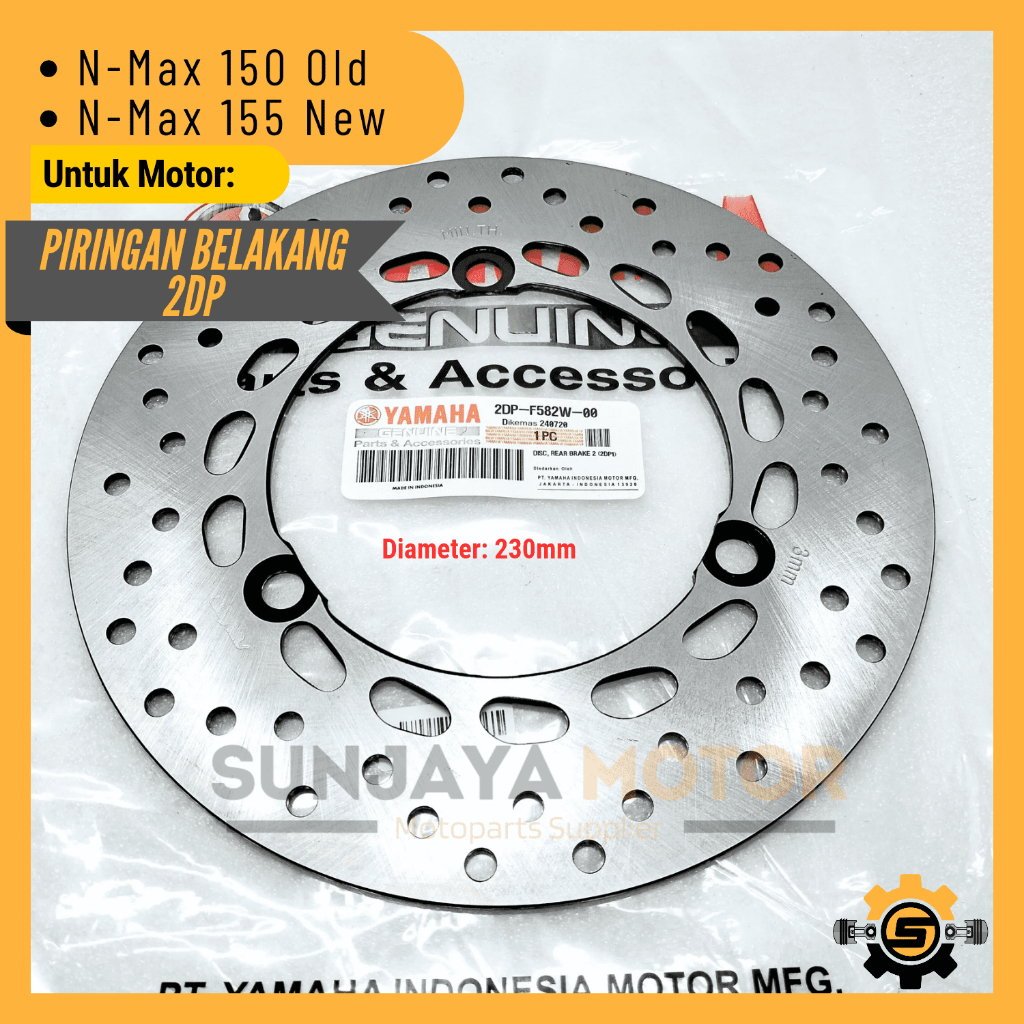 Disc Brake Original Yamaha 2DP Rear Disc Brake Disc NMax Old NMax New ...