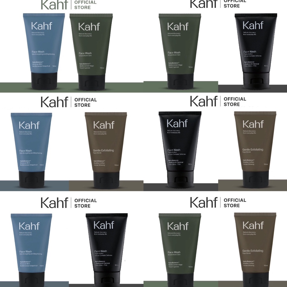 Kahf Face Wash 2pcs Package Indonesia Package Of Men's Facial Soap 2pcs