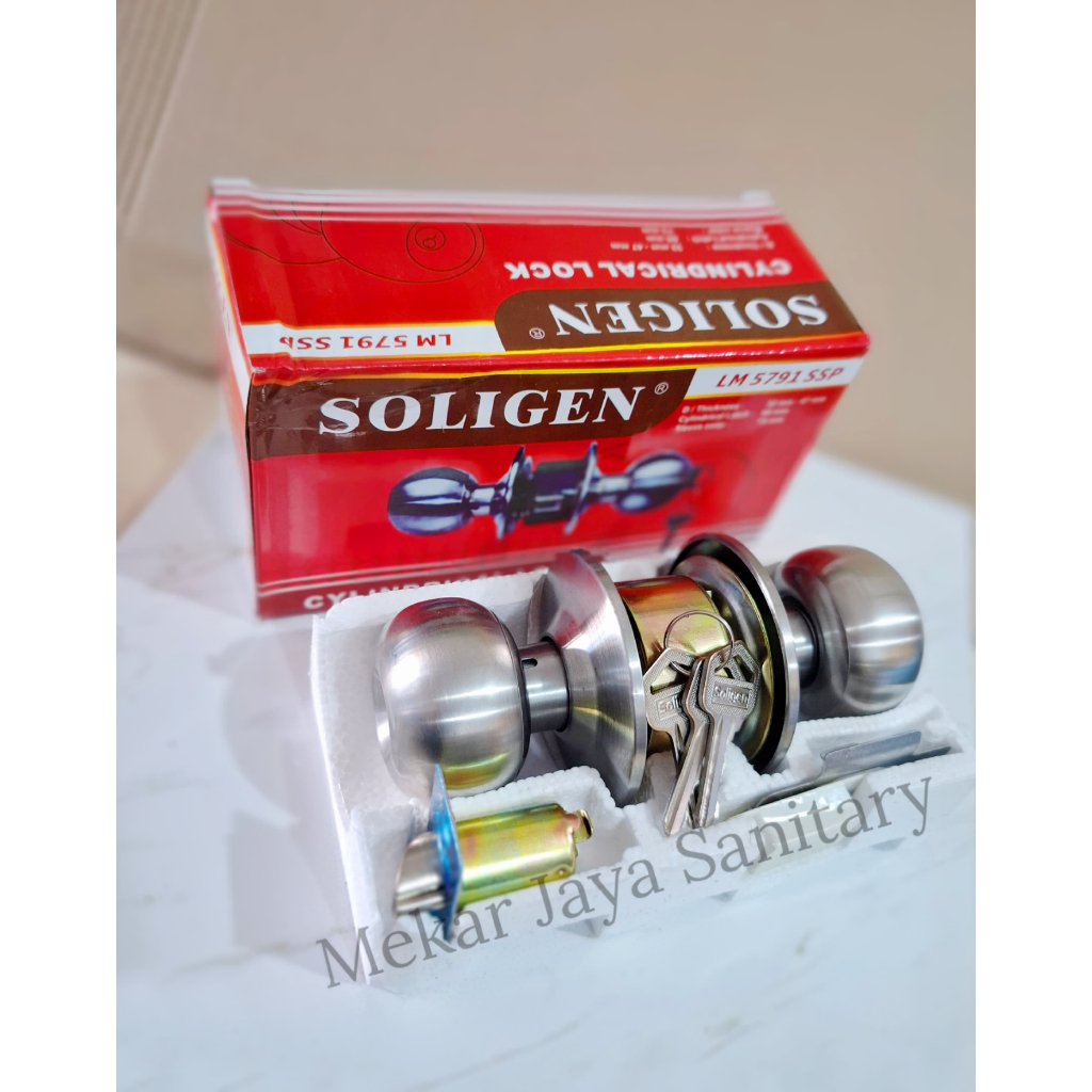 Soligen WC Door Round Lock LM 5791 SSP Toilet | Shopee Philippines