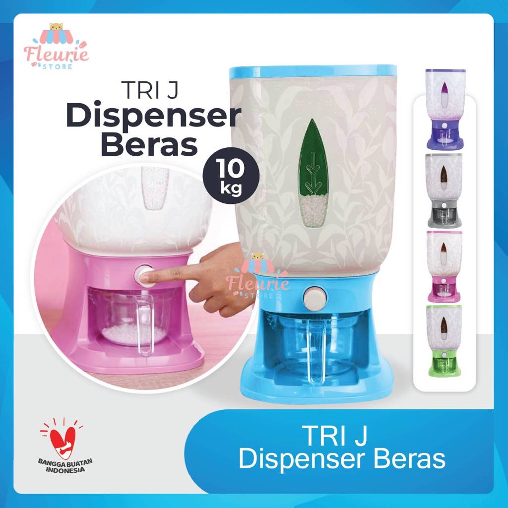 TRI J Rice Dispenser 10kg - Rice Storage Container | Shopee Philippines
