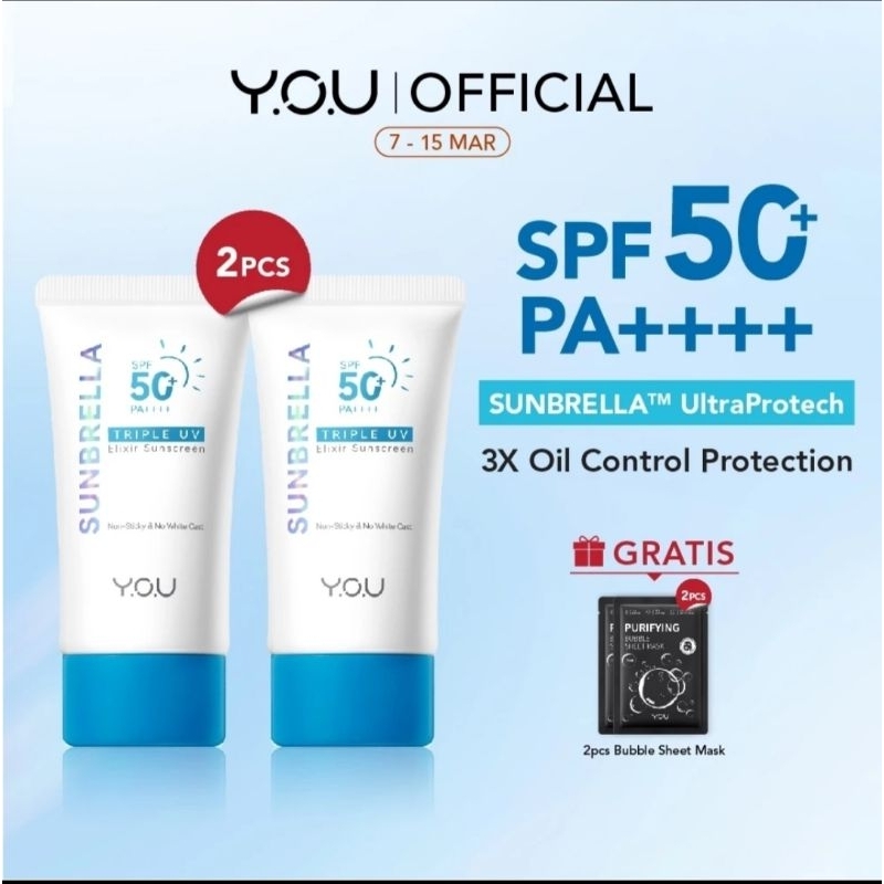MATAHARI You Subrella Triple UV Elixir Suncreen SPF 50+ PA++++ | Solar ...