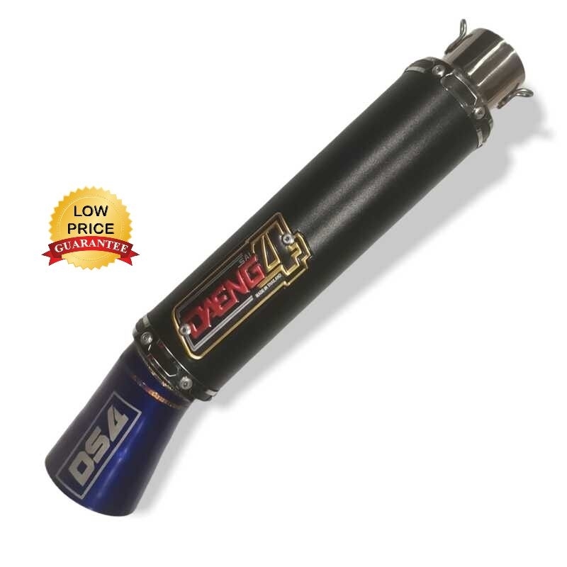 Open pipe 51mm Canister Daeng sai 4 New Black doff Blue Tip-Tailpipe ...
