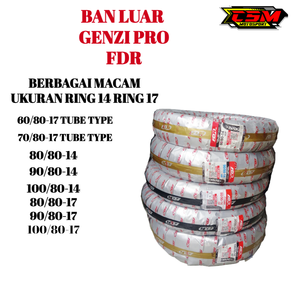 FDR GENZI PRO AUTOMATIC OUTER TIRES FDR GENZI PRO TUBELESS FDR GENZI ...