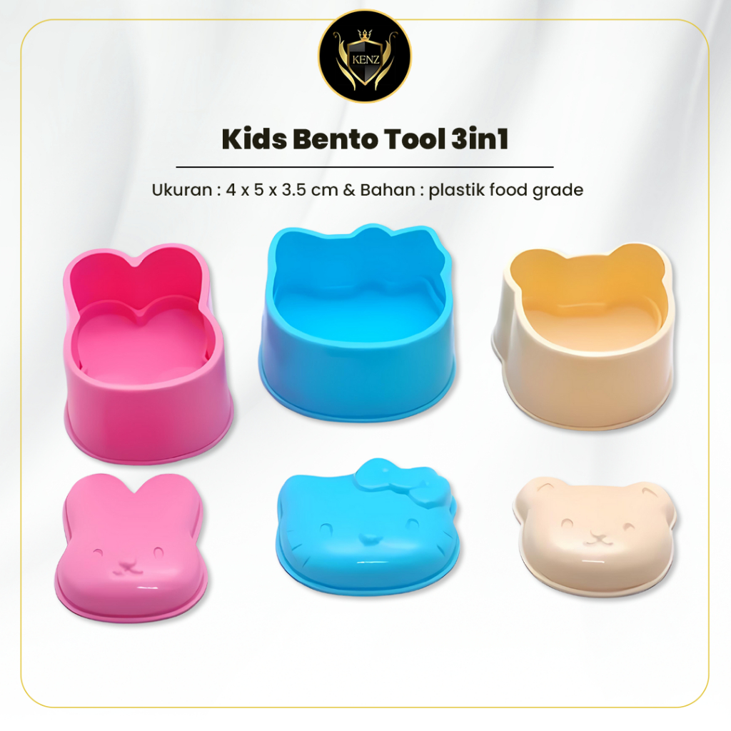 3in1 Bento Sandwich Bread Rice Mold, Cute Character Model, Hello Kitty ...