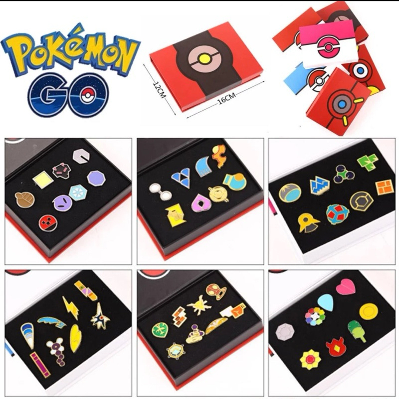 Figure Pokemon Badge Kanto Badge Johto Hoenn Sinnoh Unova Kalos ...