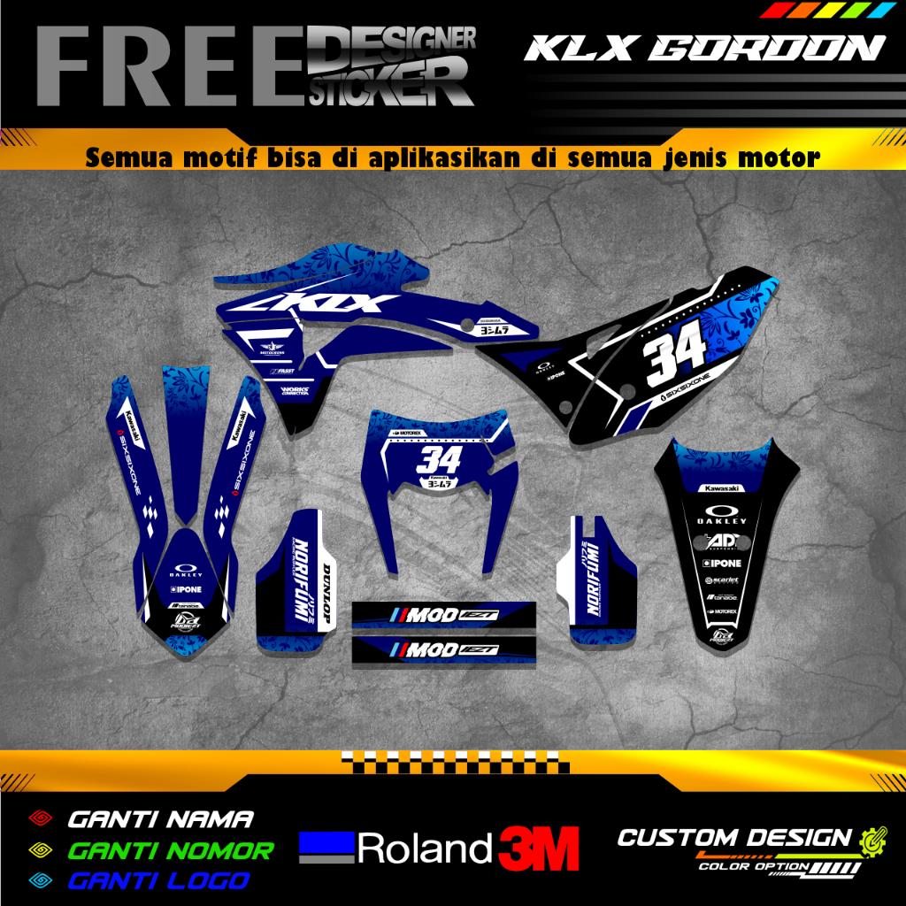 Klx GORDON FULL BODY Sticker DECAL Can Be CUSTOM | Shopee Philippines