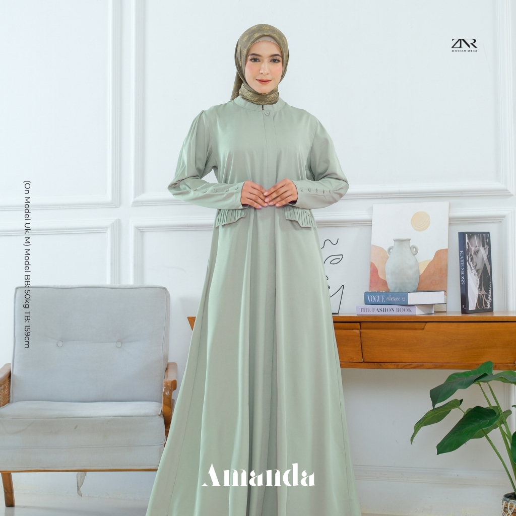 Gamis Busui Dress Plain Gamis Women's Daily Outfit Korean Basic Long ...
