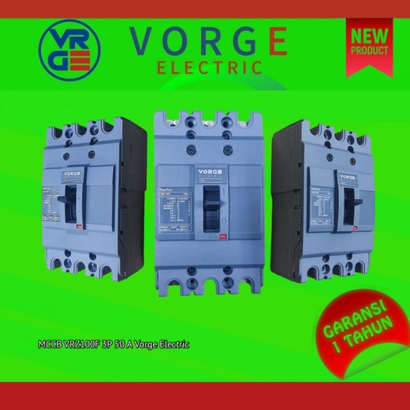 Mccb Breaker VORGE VRZ100F 3P 100A 80A 75A 60A 50A 3Pole 3Phase ...