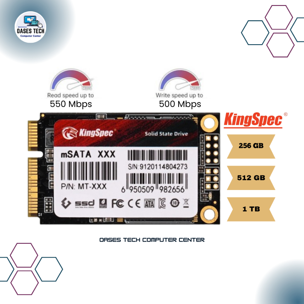 Kingspec Mini Pcie Msata Ssd Gb Gb Tb Ssd Sata Iii Gb Hard