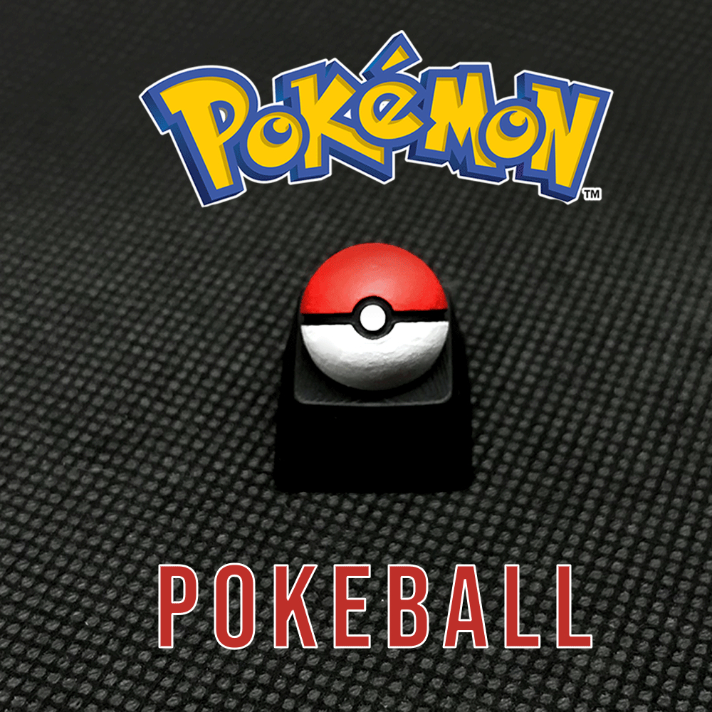 Pokemon Pokeball Artisan Keycap OEM Profile For Cherry MX Compatible ...