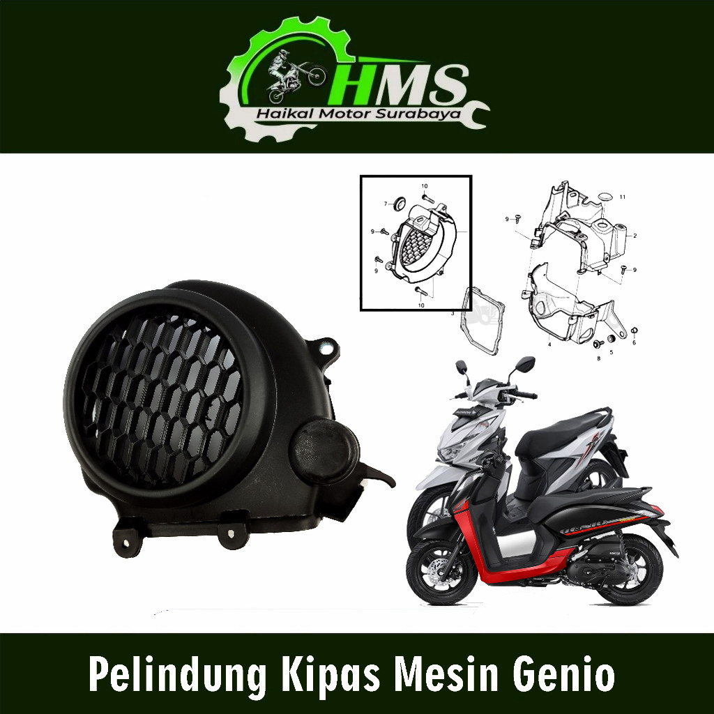 MESIN Genio Engine Fan Protector - Comp Cooling Fan Cover Magnetic ...