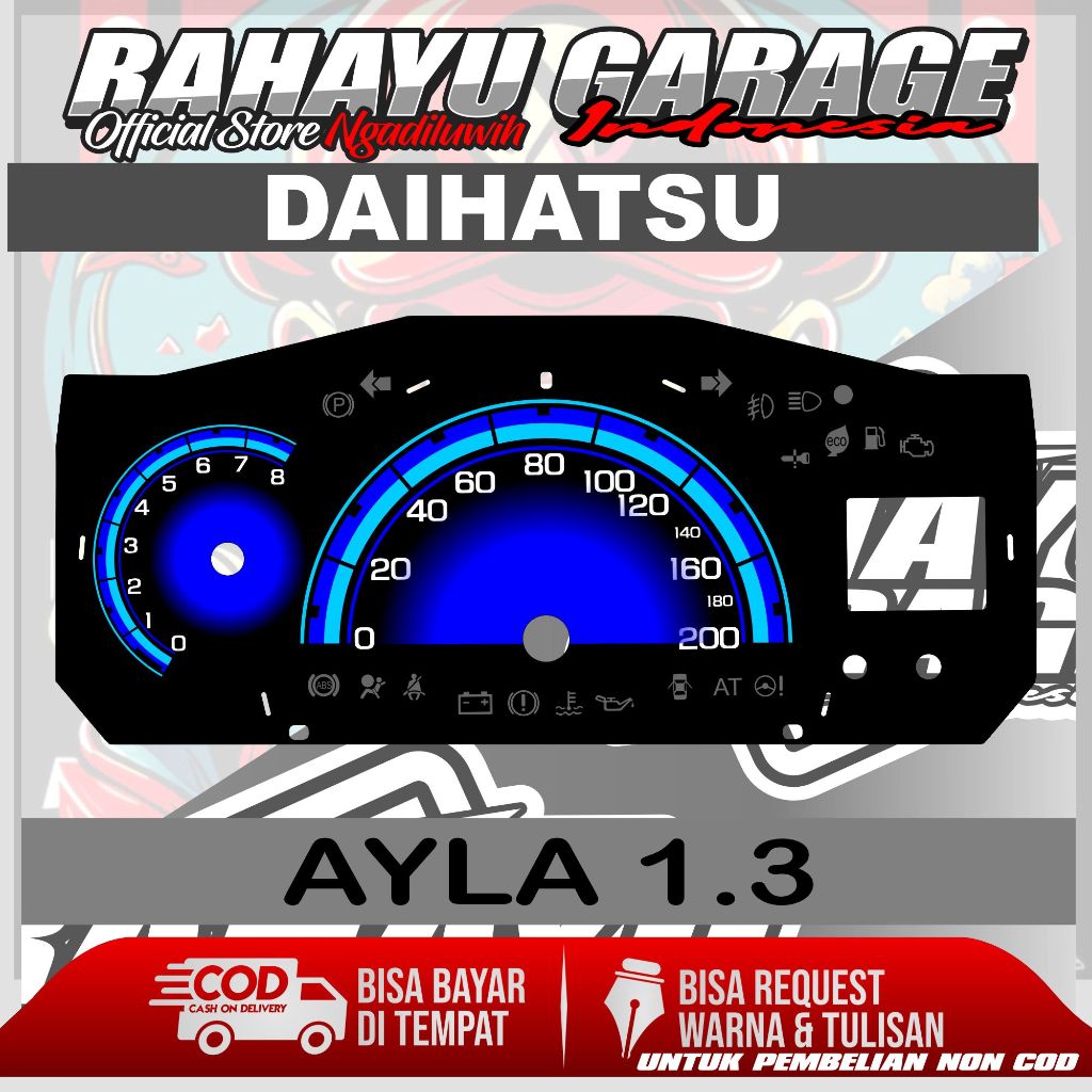 Custom SPEEDOMETER BOARD DAIHATSU AYLA 1.3 PANEL CUSTOM SPEEDOMETER ...
