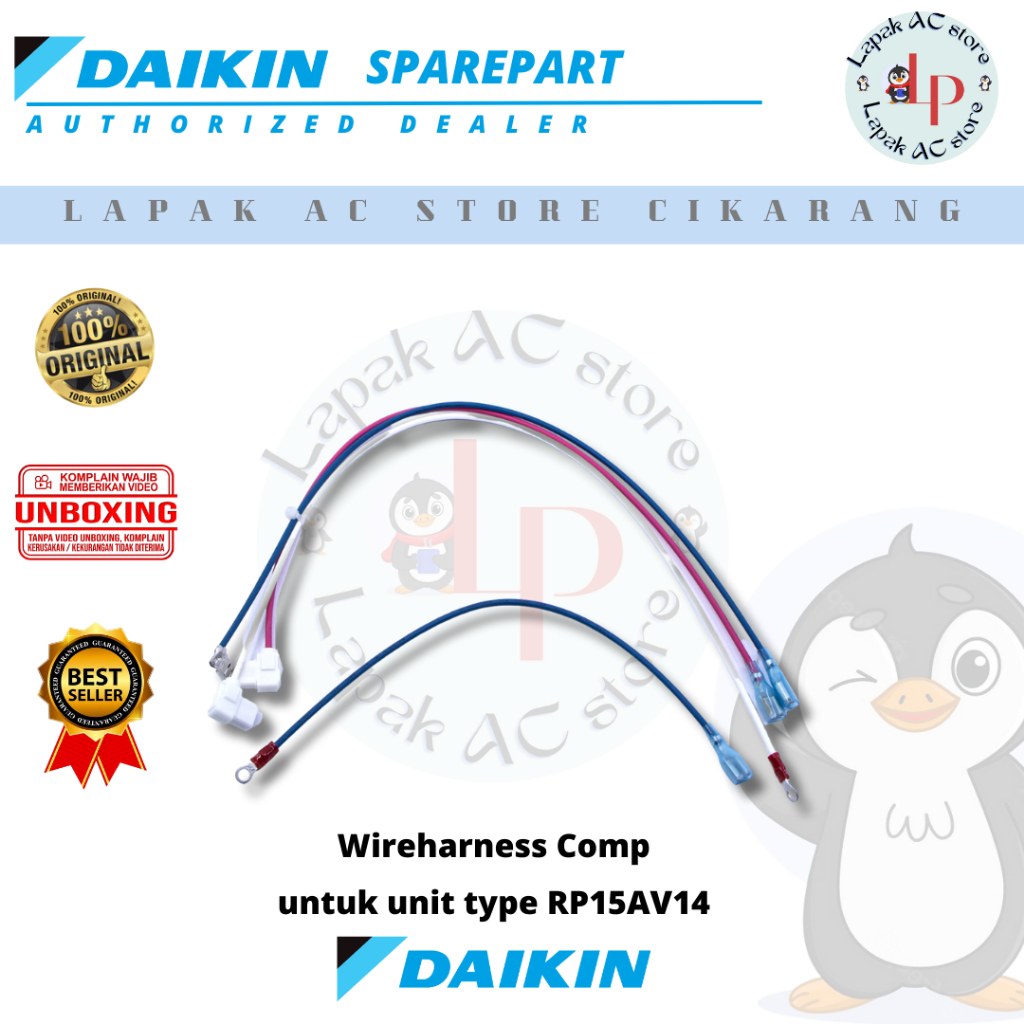 Compressor Cable / Wireless Comp AC DAIKIN Malaysia 1/2 PK RP15AV14 ...