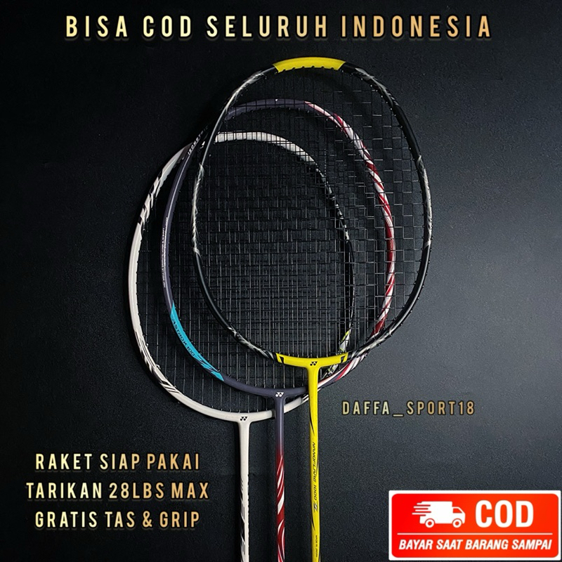Badminton Racket 100 Ready To Use 28 LBS - Newest FREE Bag And GRIP ...