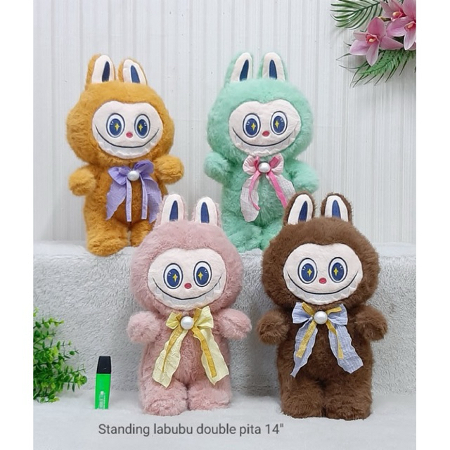 Labubu Double Ribbon Doll - Labubu Doll Size 35Cm | Shopee Philippines