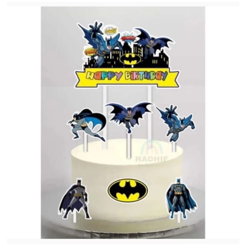 Batman character topper, Batman cake decoration topper, Batman happy ...