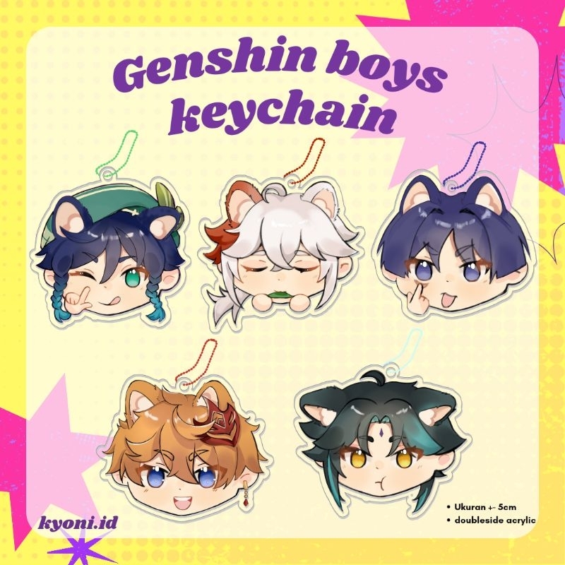 GANTUNGAN 2 sided ACRYLIC KEYCHAIN | Keychain Genshin Impact, Kazuha ...