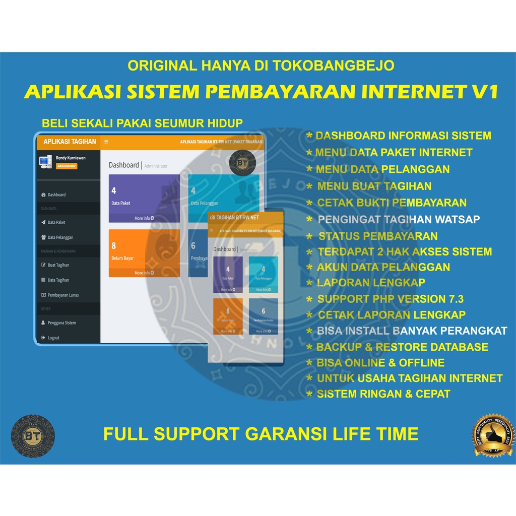 WEB SOURCE CODE APPLICATION FOR RT RW INTERNET TAGHAN INFORMATION ...