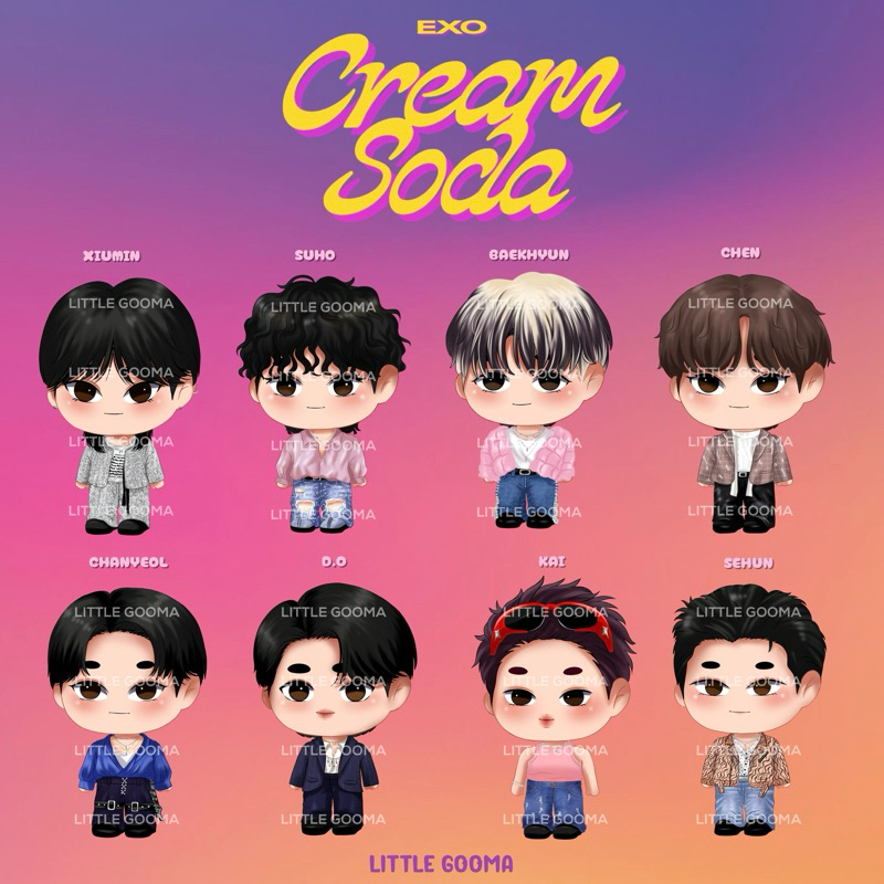 GANTUNGAN Keychain EXO Cream Soda by Little Gooma - Keychain EXO ...