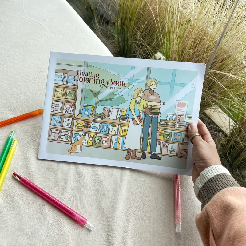 Hikobo - Healing Coloring Book ver. 3 (Couple Edition). | Shopee ...