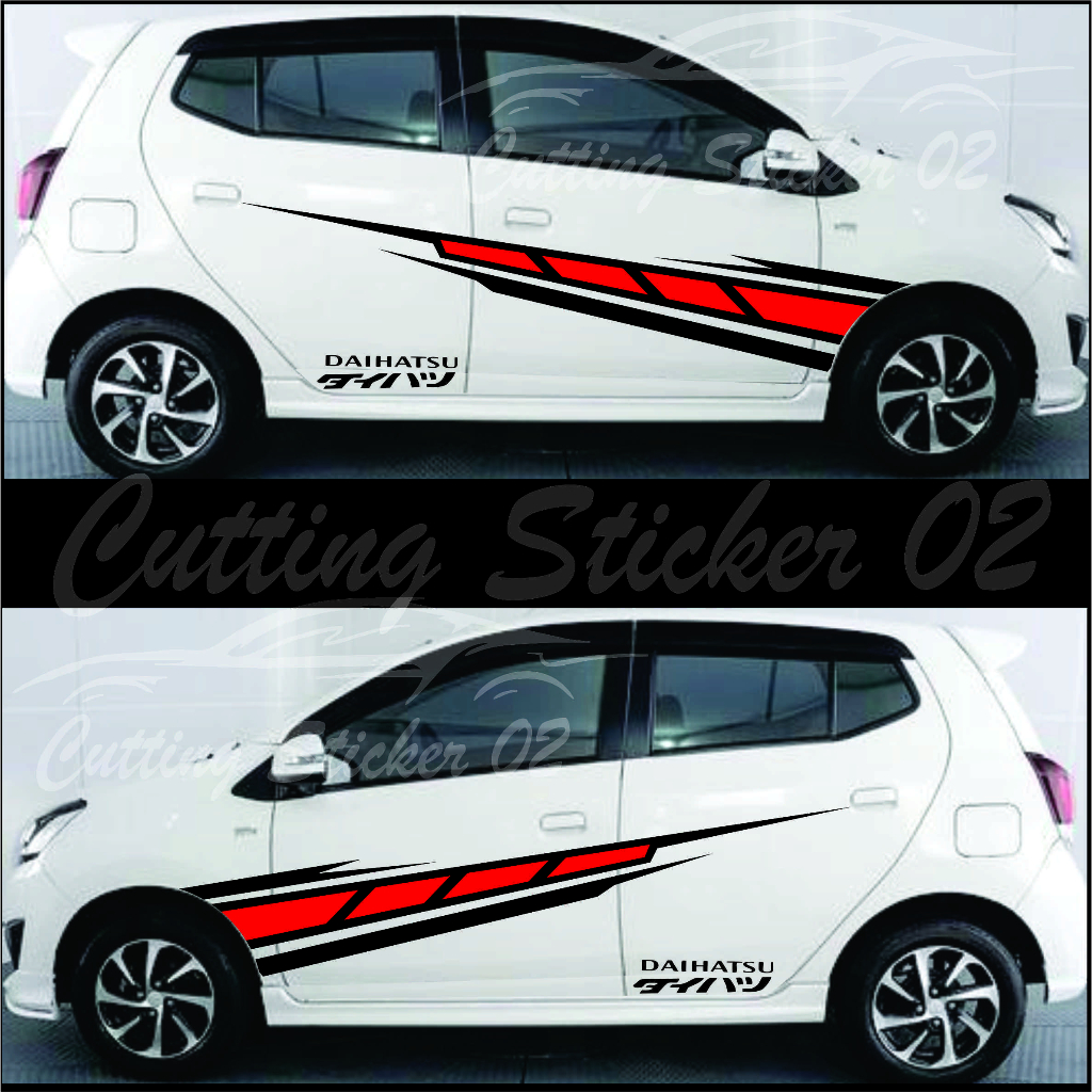 Daihatsu Jdm Striping Sticker Aya Car Side Body Sticker Shopee