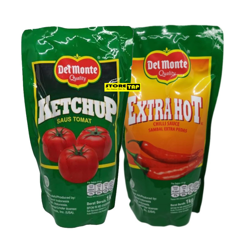 Del Monte Tomato Sauce/Extra Spicy Packaging Pouch Refill 1kg Shopee
